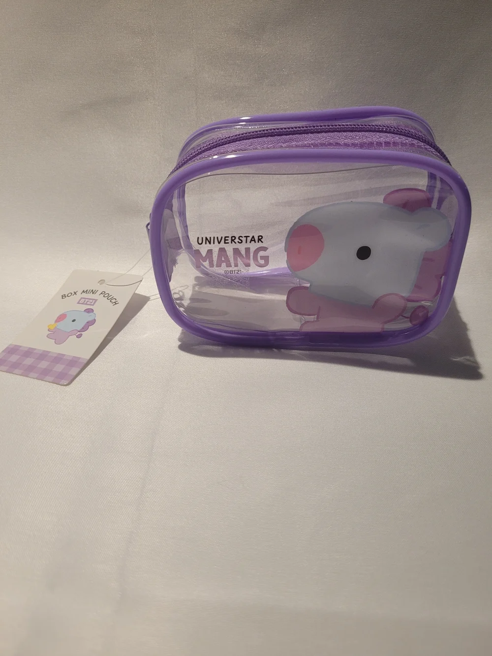 NWT Purple Clear Mang Mini Pouch